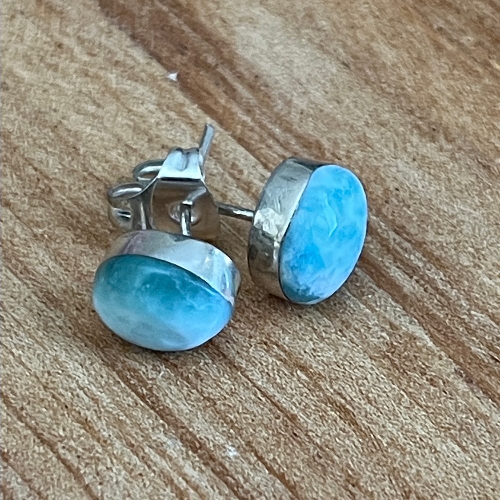 Larimar Stud Earrings